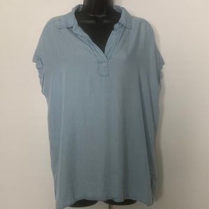 Anthro Jane and Delancey light blue chambray. M